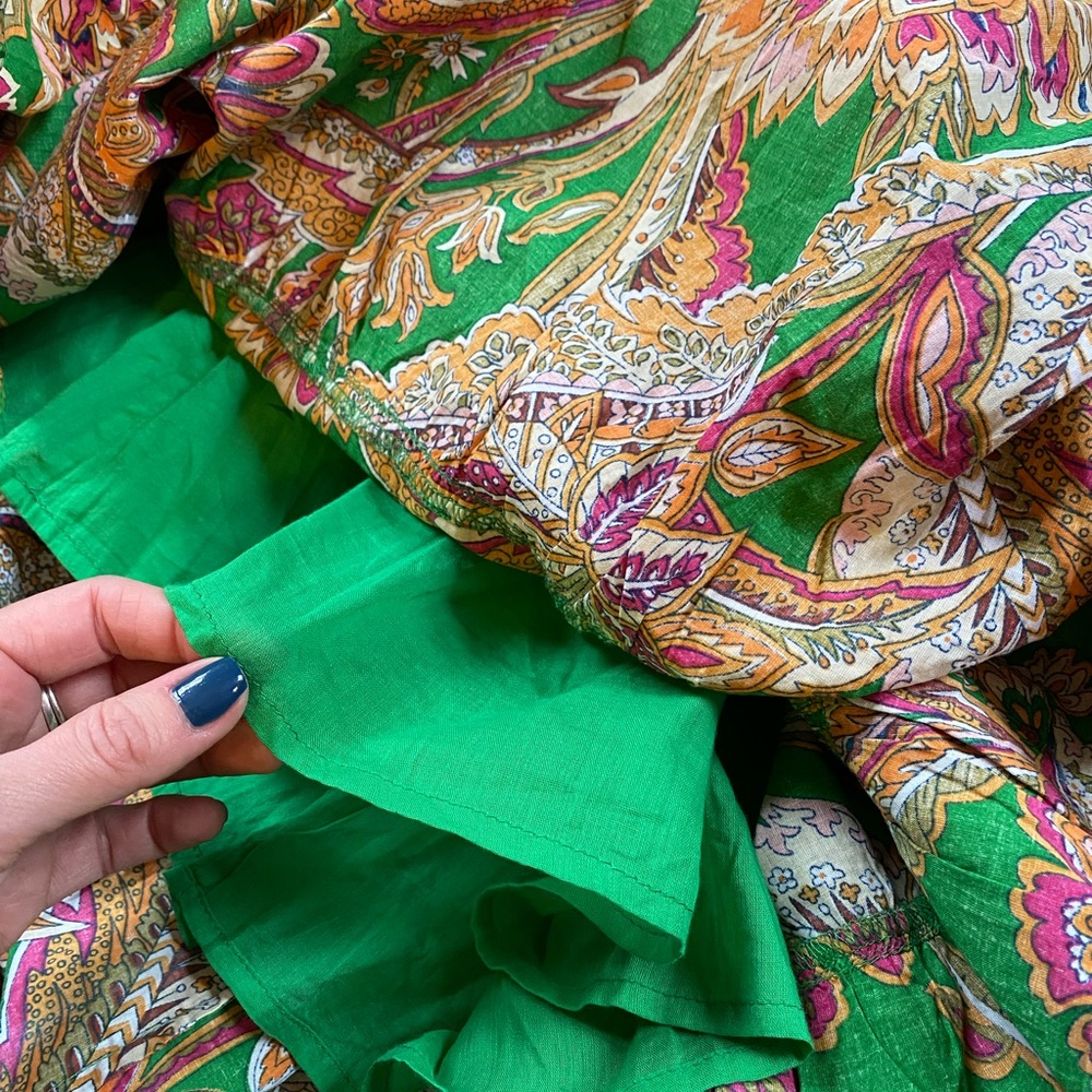 ❌SOLD🏷️House Of Harlow 1960 Boho Luxe Ruffled Floral Maxi Dress - Picture 8 of 11